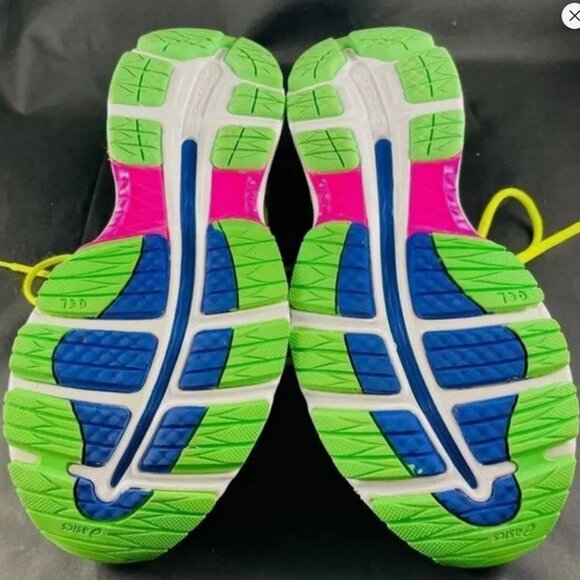 Asics Gel-Nimbus 18 Running Shoes Neon Yellow Multi Color T650N Size 9 US Medium - Picture 8 of 11